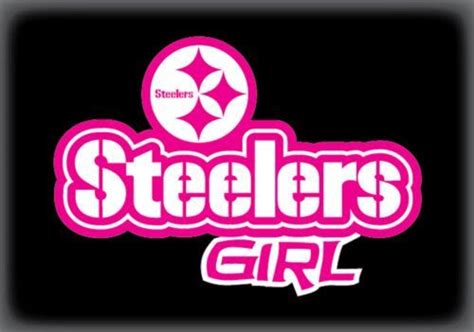 Pittsburgh Steelers Girl Sticker In Pink And White