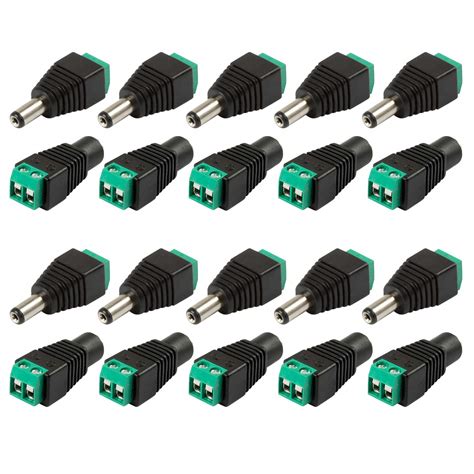 Buy Haraqi 10 Pairs DC Male And Female Power Connector 2 1mm X 5 5mm