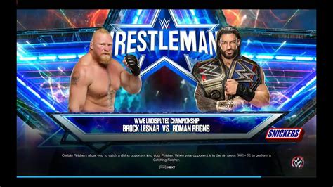 Full Match Brock Lesnar Vs Roman Reigns Last Man Standing Match