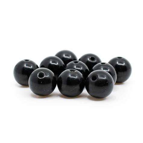 Perles en Pierre Précieuse Onyx Noir en Vrac 10 pièces 8 mm