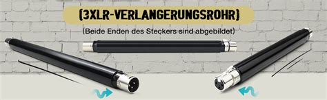 ANNGEOK Sexmaschine Aufsatz 3XLR Aufsatz Metall Verlängerungsrohr für Fickmaschine Sex Machine