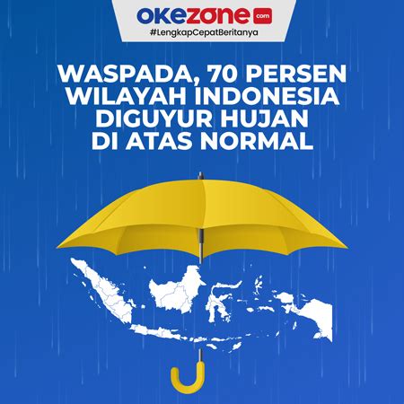 Waspada 70 Persen Wilayah Indonesia Diguyur Hujan Di Atas Normal 0