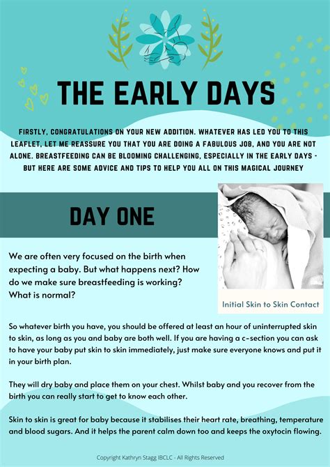 The Early Days The Downloadable Guide Kathryn Stagg Ibclc