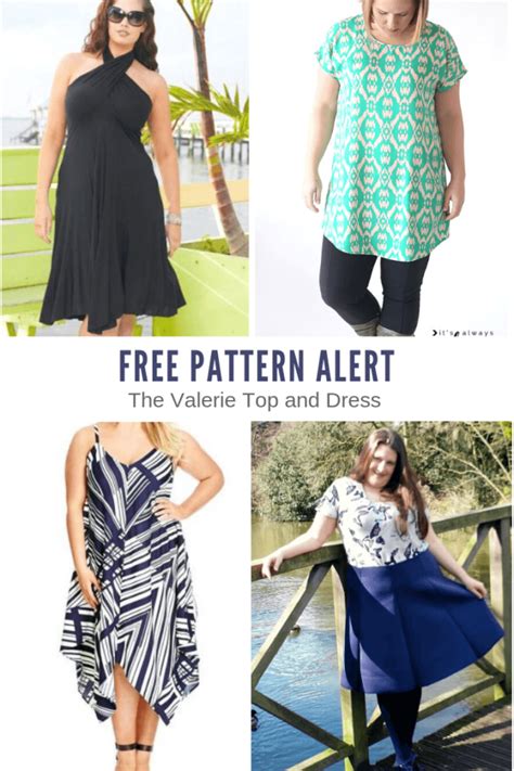 Free Pattern Alert 10 Plus Size Womens Patterns On The Cutting Floor Printable Pdf Sewing