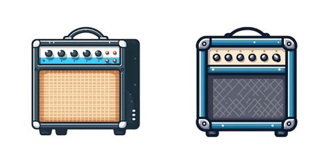 Amplificador De Guitarra De Dibujos Animados Ilustraci N Vectorial