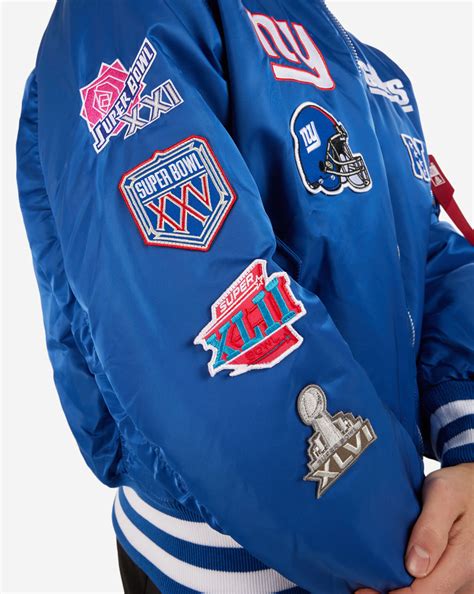 Shop New Era New York Giants Ma 1 Bomber Jacket 13118251 Blue Snipes Usa