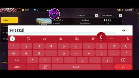 Freefire Live Giveaway Custom Room Clash Squad Custom Room Push To