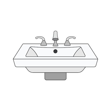 Premium Vector | Cartoon Vector illustration bathroom sink icon in ...