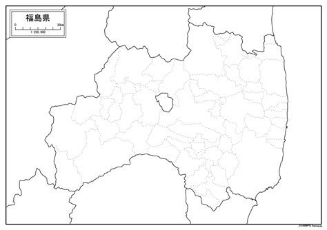 福島県の白地図を無料ダウンロード 白地図専門店