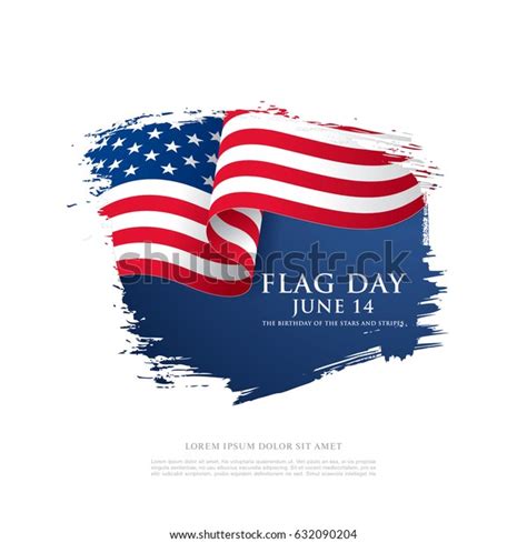 Flag Day United States Vector Illustration Stock Vector Royalty Free 632090204 Shutterstock