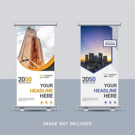 Premium Vector | Business roll up banner design template