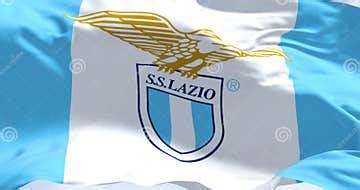 Close Up of the Flag of SS Lazio Waving Editorial Photo - Image of ...