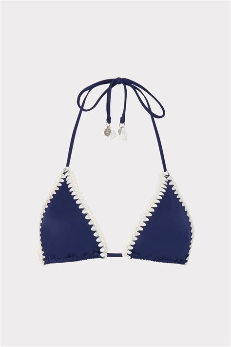 This Classic String Bikini Top Comes In Solid Colors Trimmed With