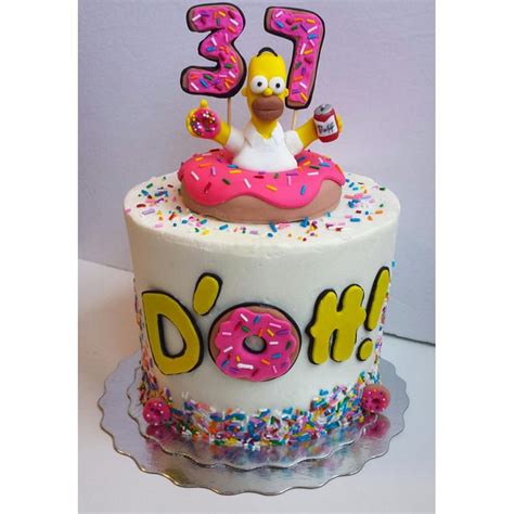 Homer Simpson Birthday Cake Decorated Cake By Jenn CakesDecor