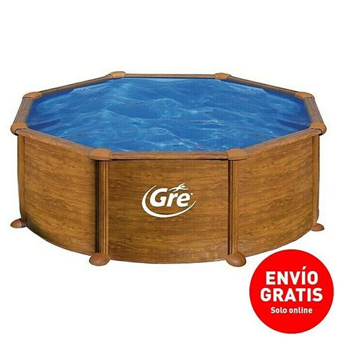 Gre Piscina de acero desmontable Mauritius Ø x Al 350 x 132 cm