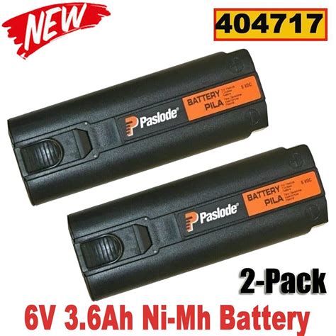 2pack Battery For PASLODE 6V Ni MH 404717 902000 900400 900420 900600