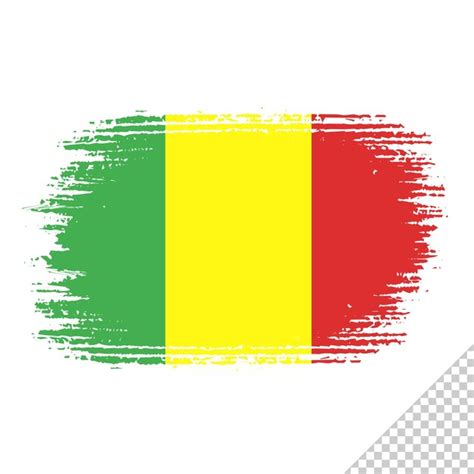 Bandera De Pincel Mali Fondo Transparente Pincel De Mali Elemento De