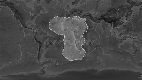 African Plate - Boundaries. Physical Map Stock Illustration ...