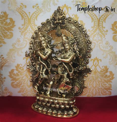 Brass Radha Krishna Statue Templeshop