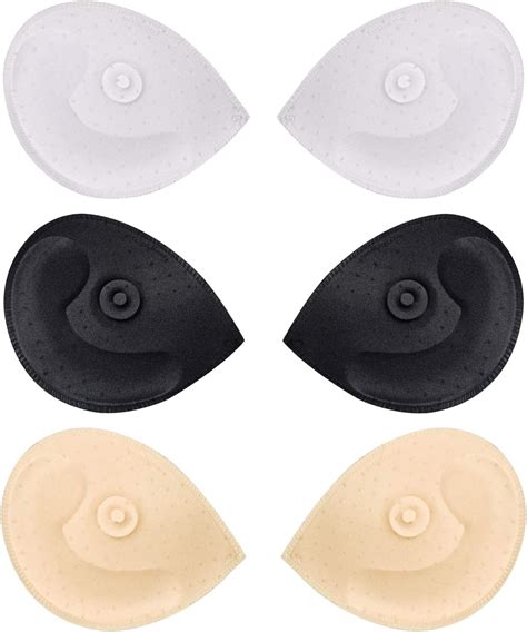 Aoner Paar Bh Insert Pads Schwarz Hautfarbe Silikon Breast