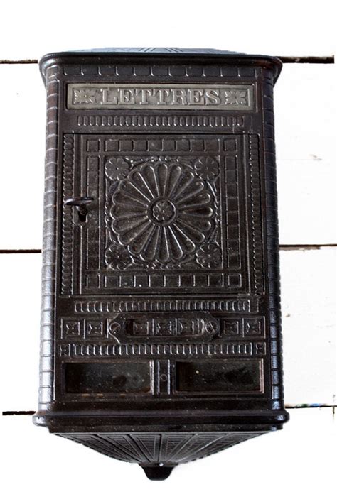 Original French Cast Iron Art Deco Mailbox 1900 With Its Etsy