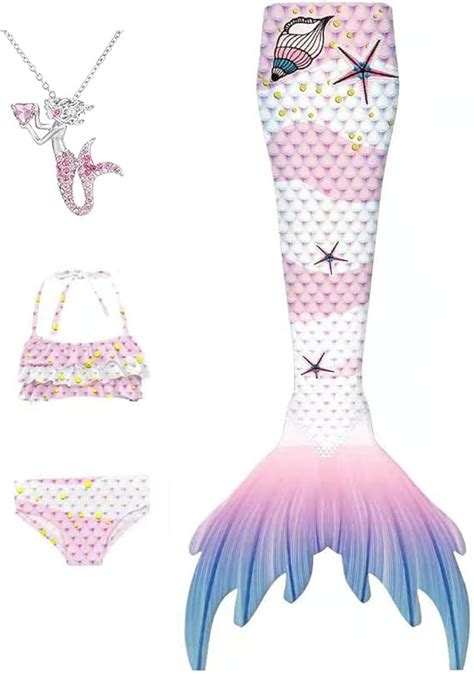 Piger Mermaid Tail Badedragt Kostume Prinsesse Bikini Badedragt Sæt E409 3 4 Years 2a83 E409