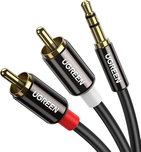 UGREEN Câble audio auxiliaire 3 5 mm vers 2 RCA mâles vers mâles prise