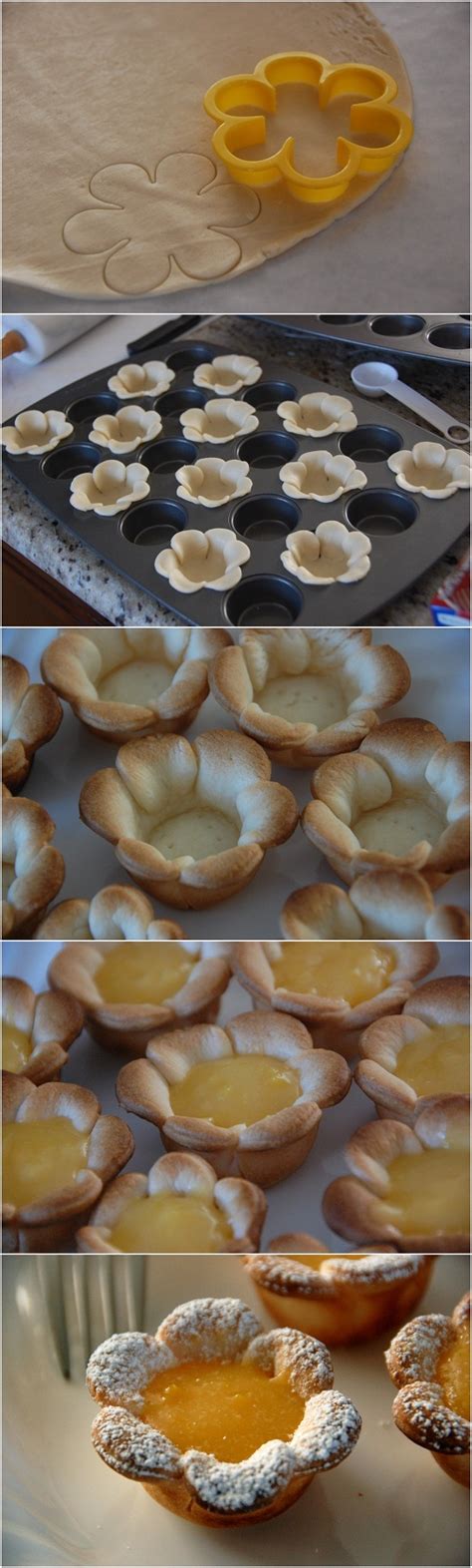 Flower shaped Mini Lemon Curd Tarts Recipe | Quick & Easy Recipes