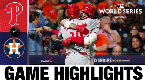 Phillies Vs Astros World Series Game 1 Highlights 102822 Mlb