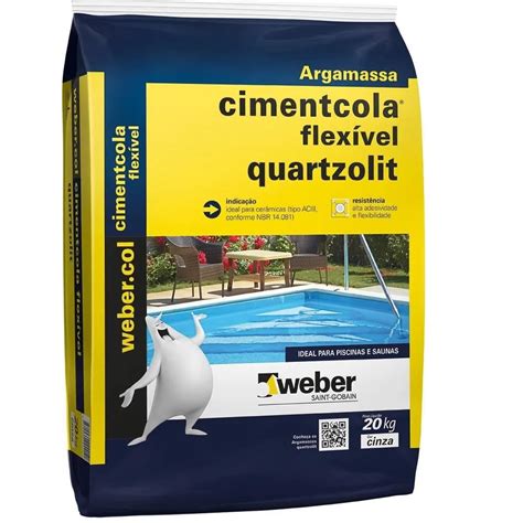 Argamassa Cimentcola Flex Vel Aciii Cinza Quartzolit