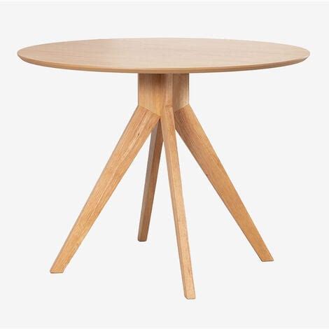 Mesa de Comedor Redonda en Madera Ø100 cm Sekiz SKLUM Madera Natural