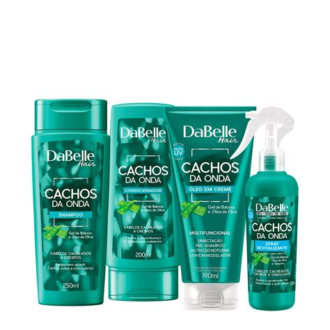 Kit DaBelle Hair Cachos da Onda Shampoo Condicionador Óleo em Creme