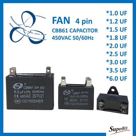 Senju Cbb Pin Fan Capasitor Motor Capacitor Uf Uf Uf Uf