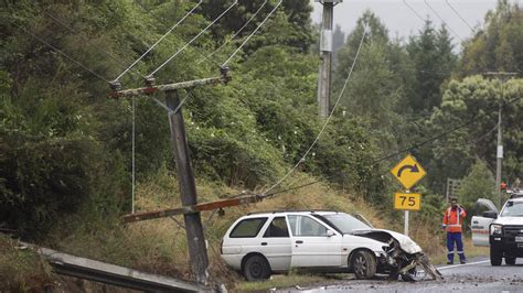 Car Hits Power Pole Rotorua Daily Post News Nz Herald