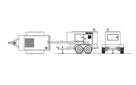 Diesel Cat Generator Autocad Block Free Cad Floor Plans