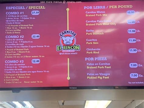 Online Menu Of Carnitas El Rincon Northgate Restaurant Sacramento