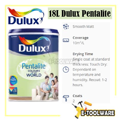 L Dulux Paint Pentalite Interior Matt Finish Cat Ici