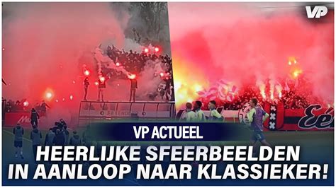 Fantastische Sfeer Vanuit Feyenoord En Ajax Richting Klassieker Youtube