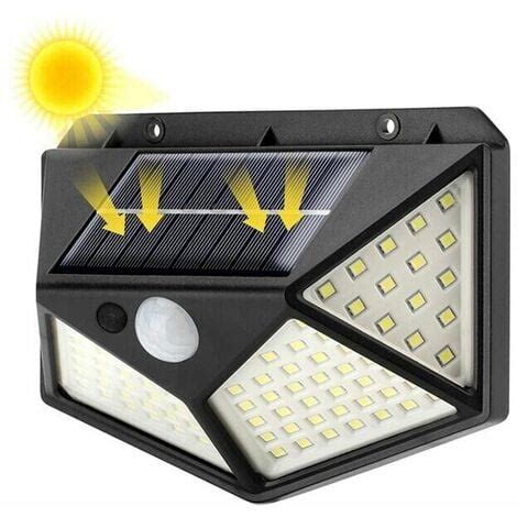 Faro Led Con Pannello Solare Sensore Rileva Movimento Faretto