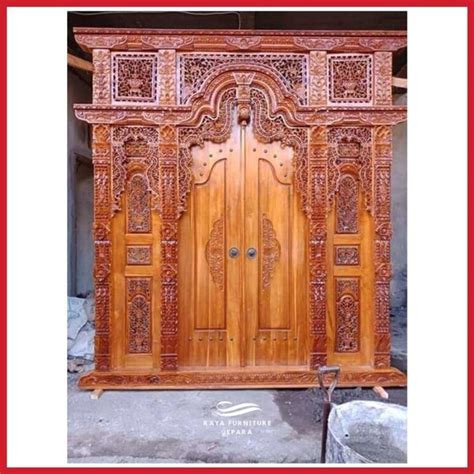 Jual Gebyok Pintu Gapura Ukir Rumah Jawa Bali Tradisional Kayu Jati