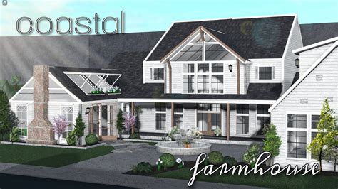 Bloxburg Realistic Coastal Farmhouse Speedbuild Youtube