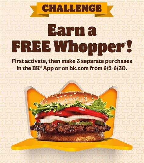 Burger King's Menu Specials: Free Whopper, $6 Meal