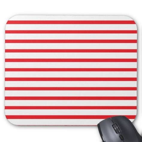 Red and White Stripes Mousepad from Zazzle.com