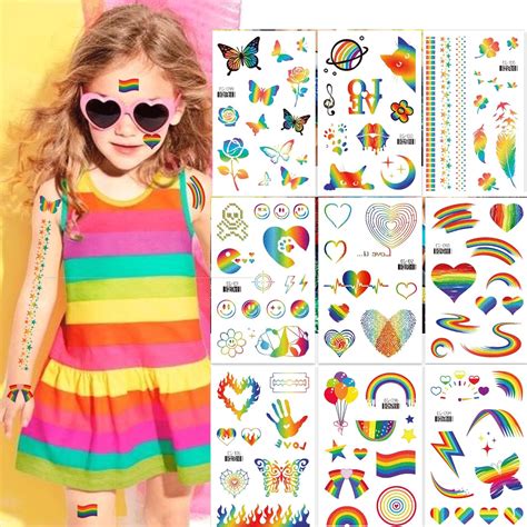 Amazon Pride Day Temporary Tattoos LGBT Rainbow Gay Pride