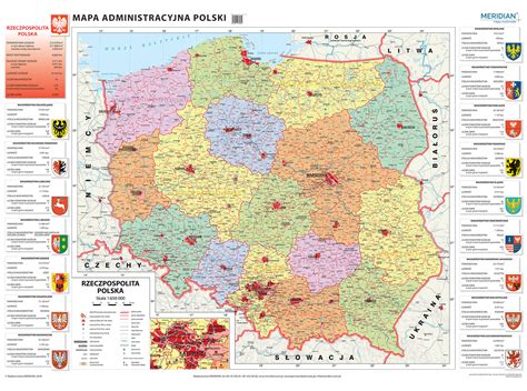 Mapa Administracyjna Polski 2018 Mapa ścienna