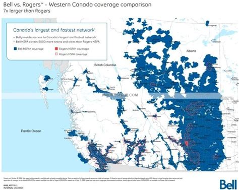 According To Bell S Coloured Map They Dominate Over Rogers When It