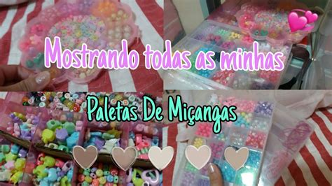 mostrando todas as minhas paletas de miçangas YouTube