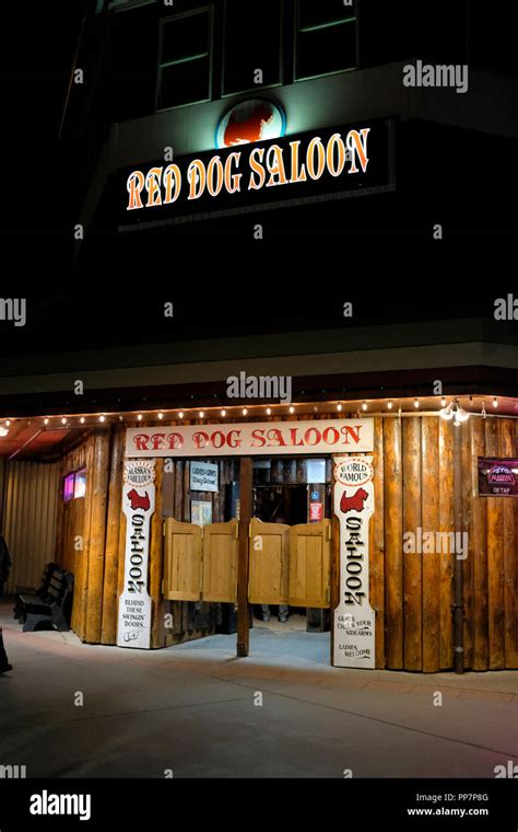 The Red Dog Saloon In Juneau Alaska At Night Stock Photo Alamy