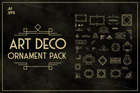 40 Vector - Art Deco Ornaments Pack Graphic by storictype · Creative ...