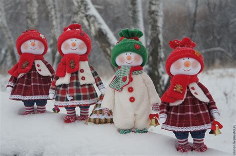 Снеговички. | Снеговик, Разное, Флис